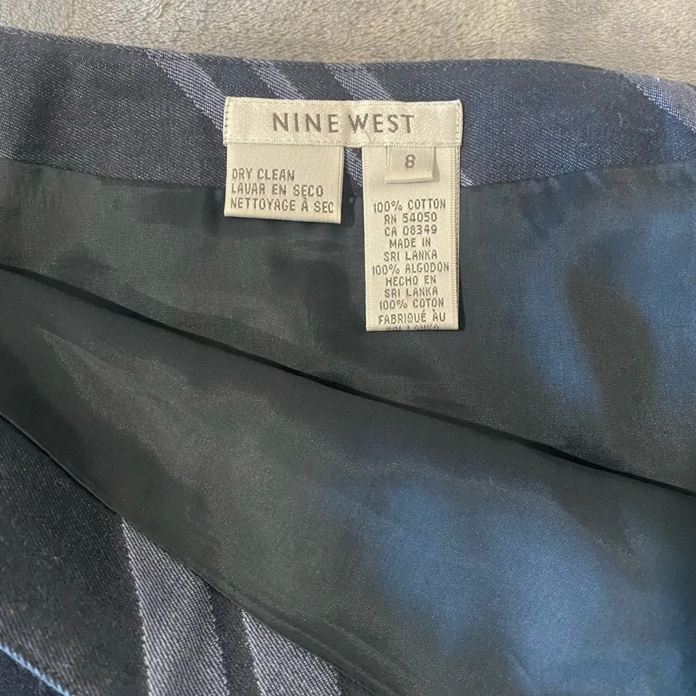 Nine West Striped Pencil Skirt